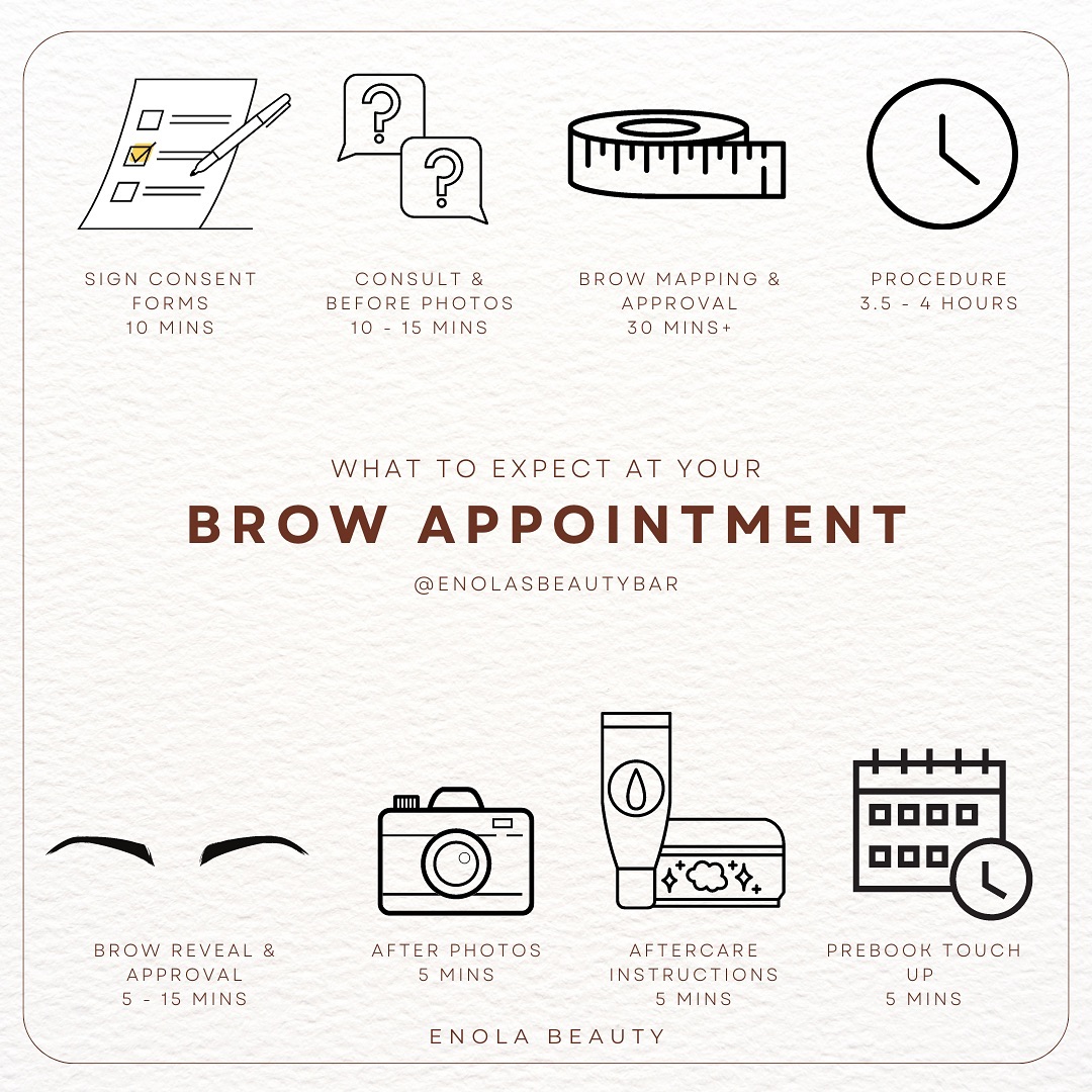 Fresh brow work by Enola's Beauty Bar