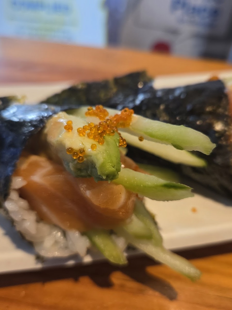 Hand roll close-up